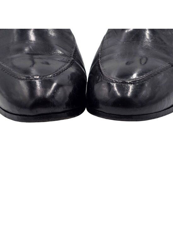 Vintage Bally Italy Soft Black Leather Dress Shoes Mens size 9 Apron-toe Oxfords main image 4